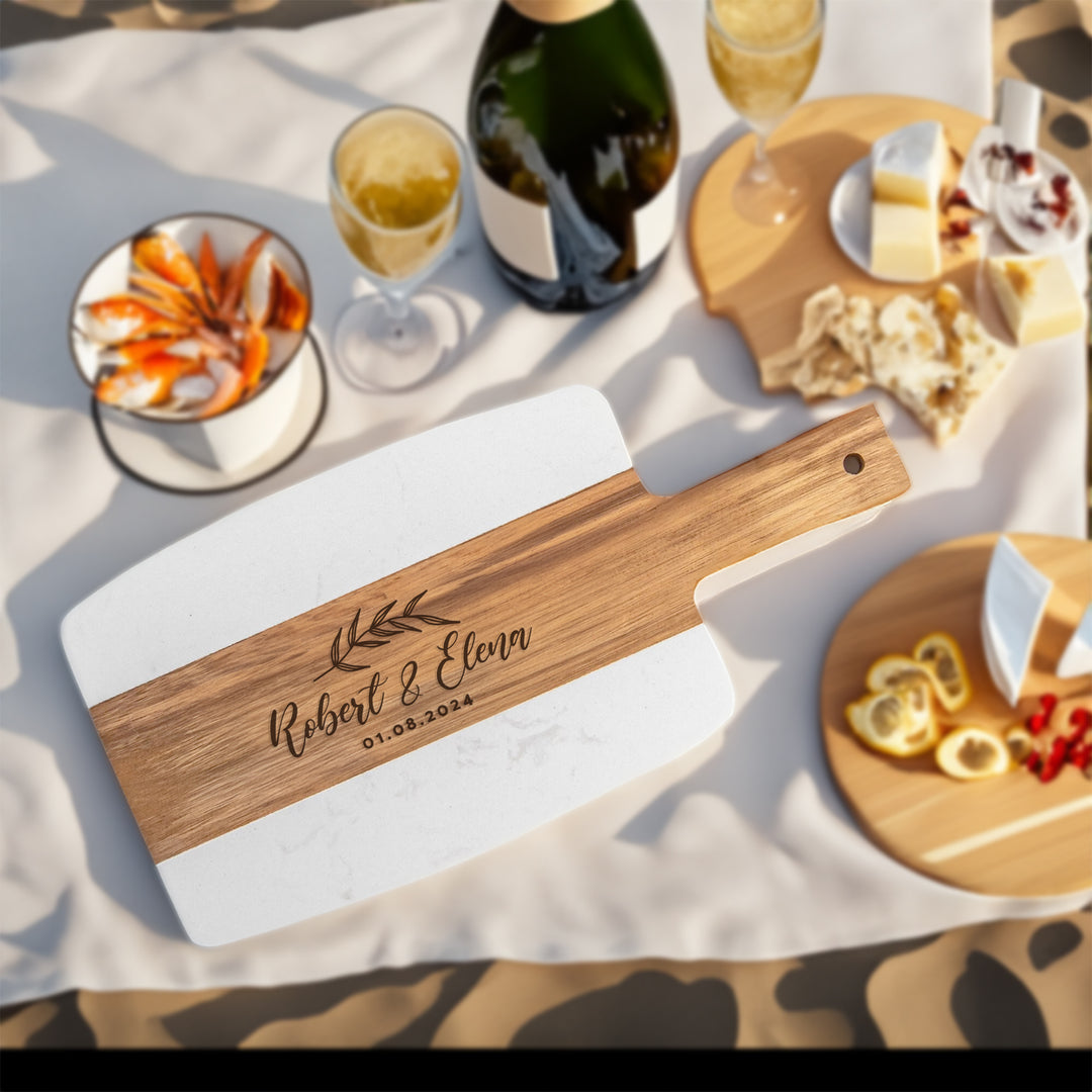 Custom Engraved Cheeseboard For Newlywed