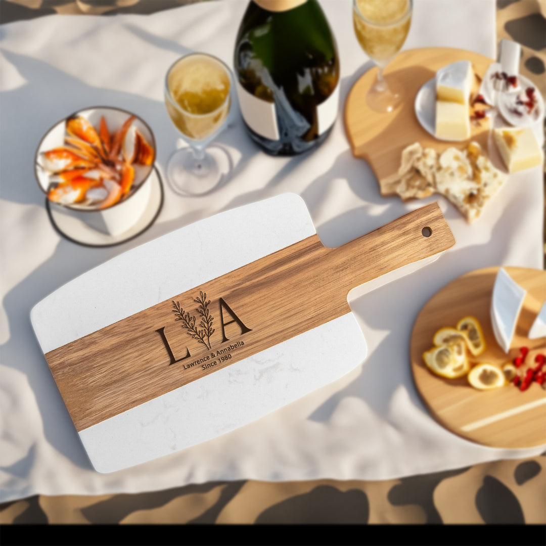 Personalized Cutting Board Engagement or Wedding Gift