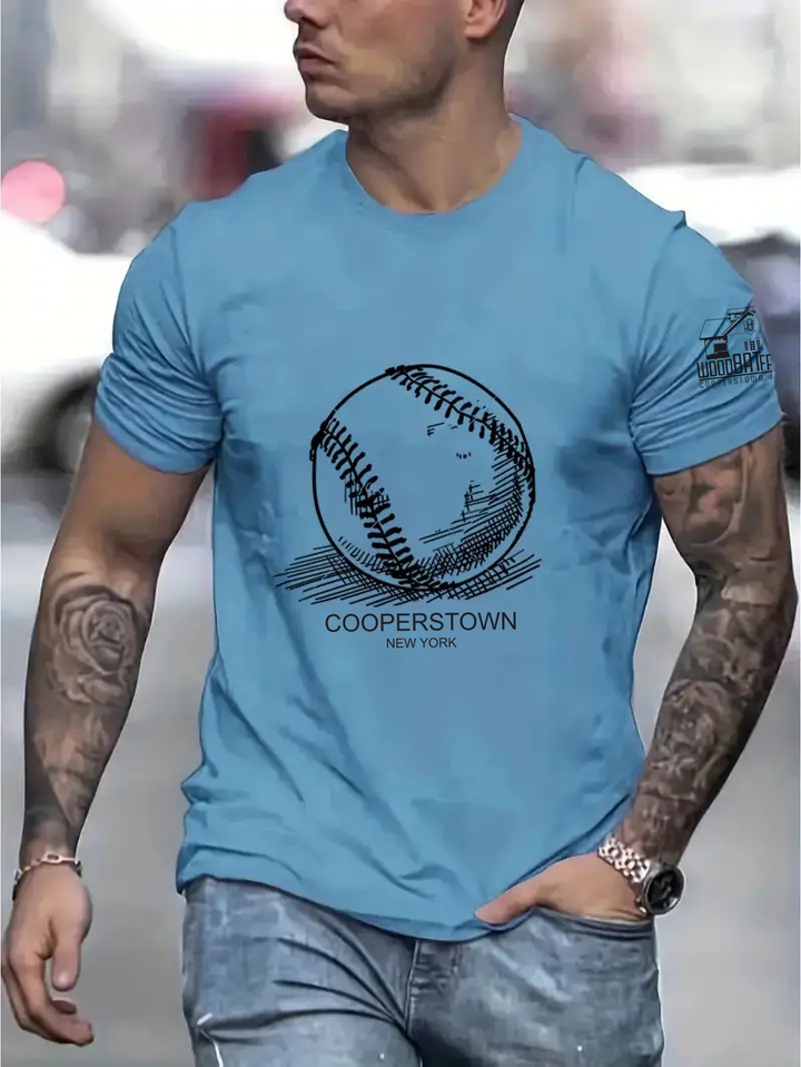 Baseball Graphic Men's Short Sleeve T-shirt