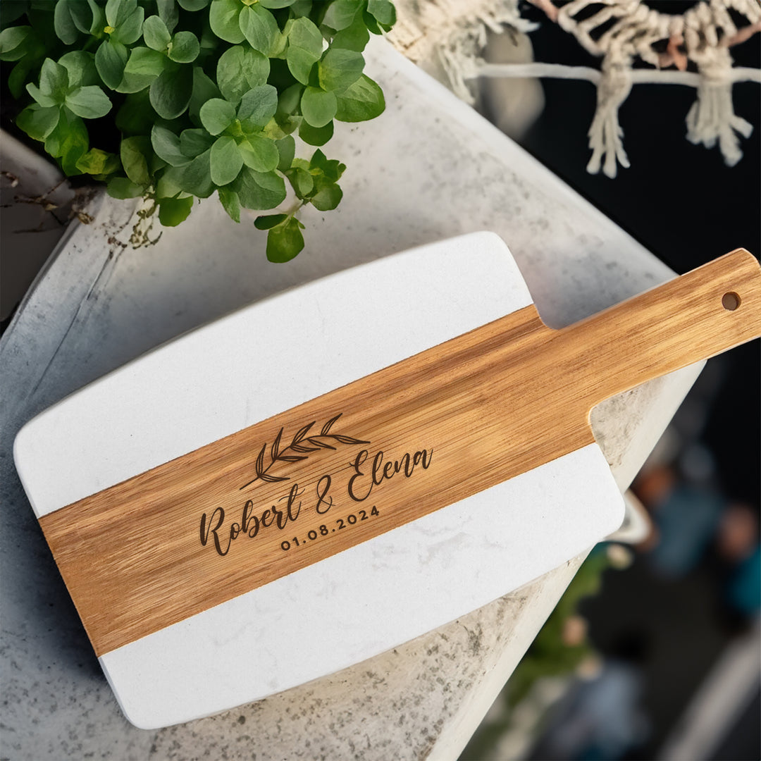 Custom Engraved Cheeseboard For Newlywed