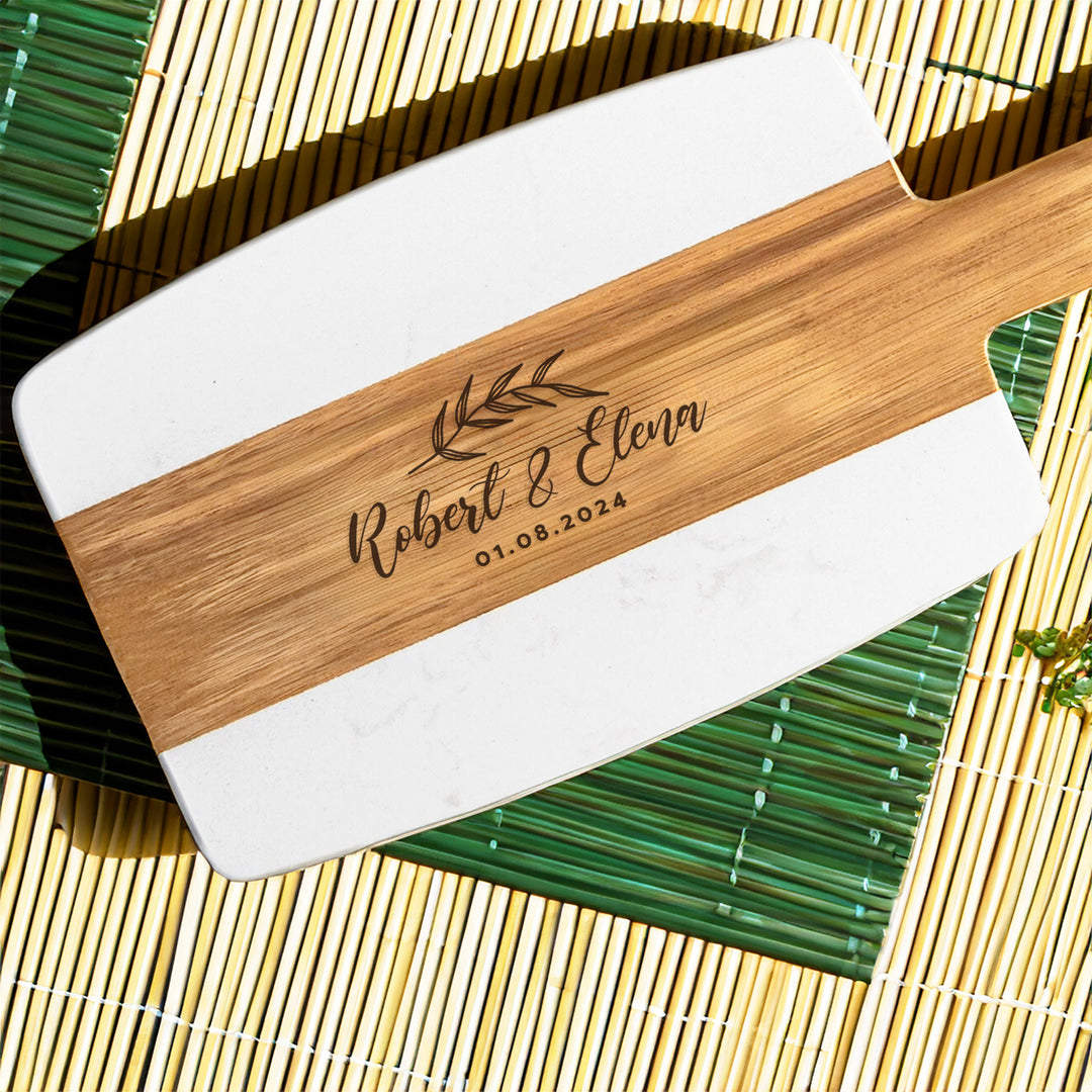 Custom Engraved Cheeseboard For Newlywed