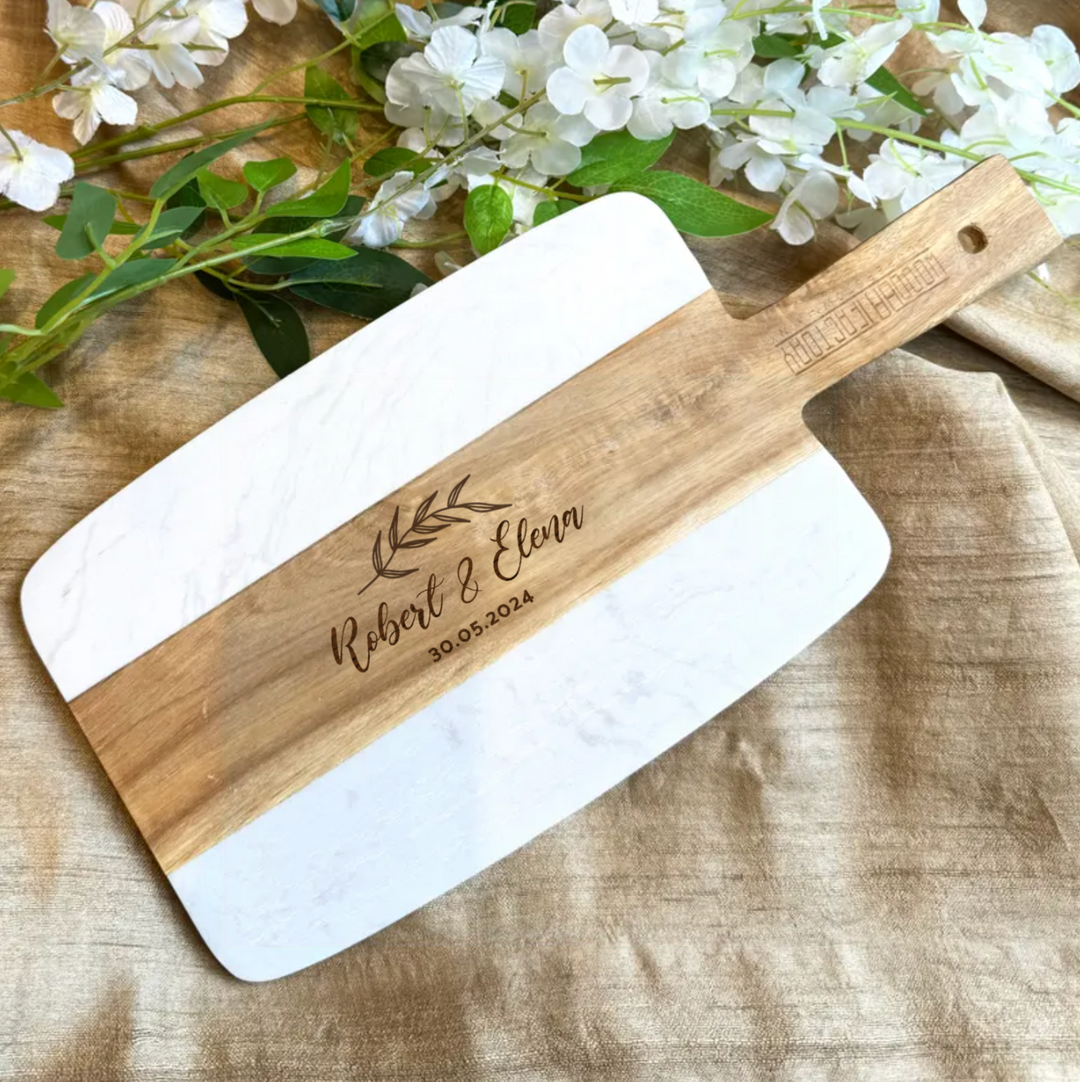 Custom Engraved Cheeseboard For Newlywed