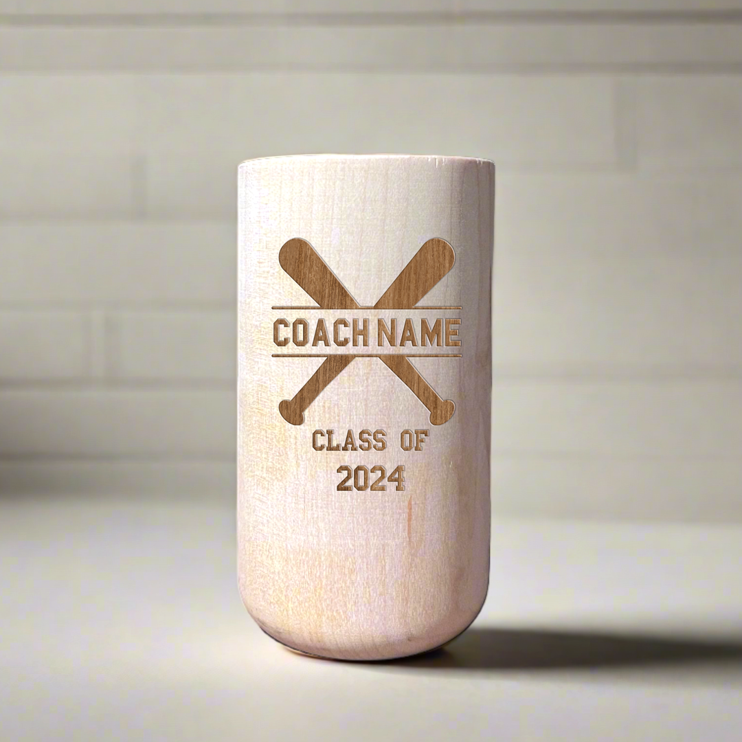 Personalized Coach Name Baseball Bat Beer Mug