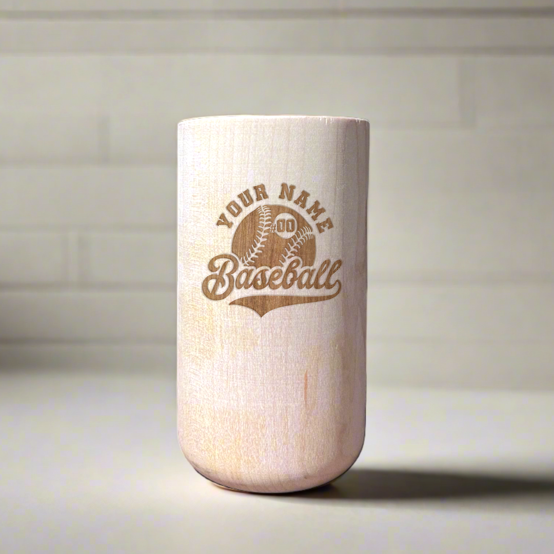 Personalized Baseball Bat Beer Mug with Player Name & Number