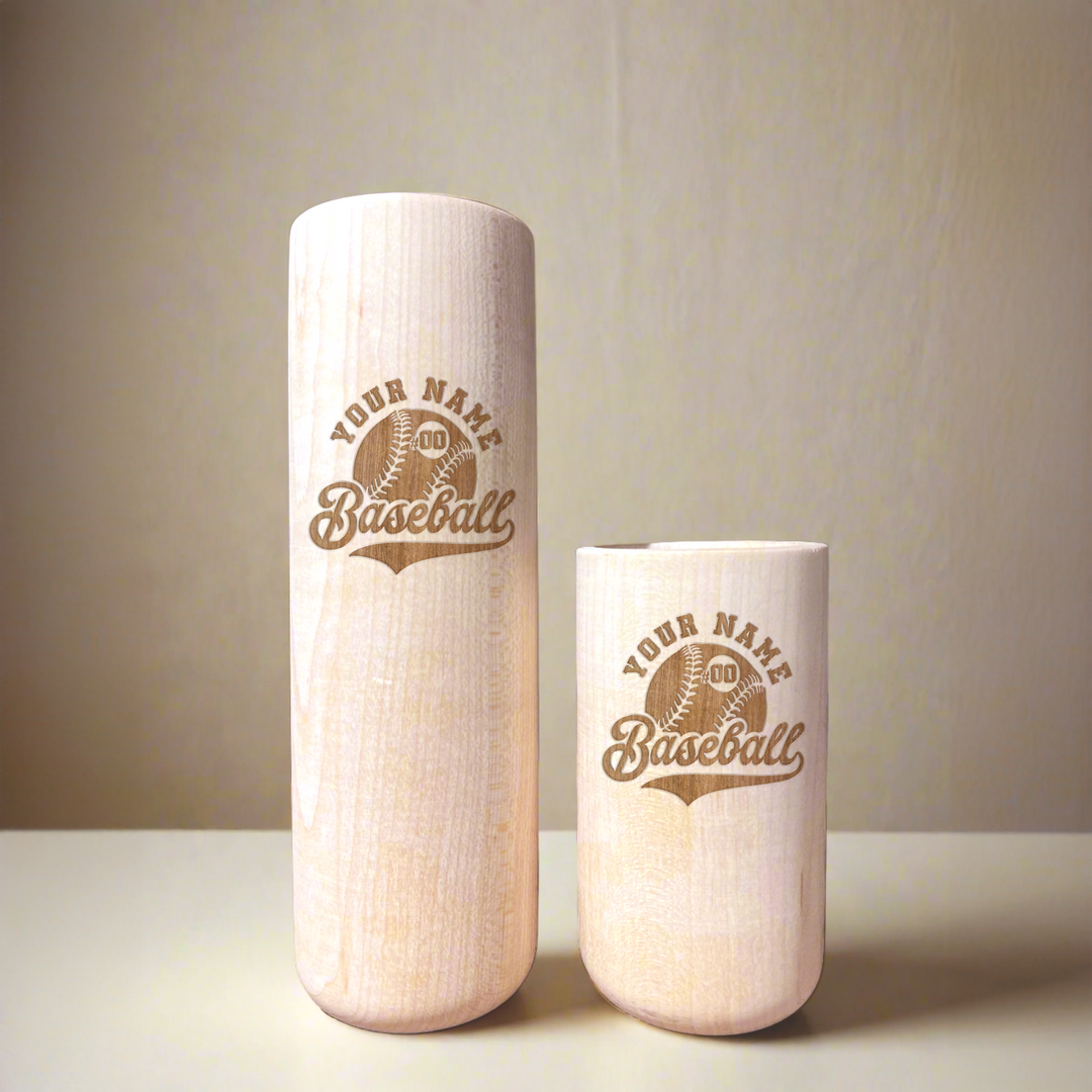 Personalized Baseball Bat Beer Mug with Player Name & Number