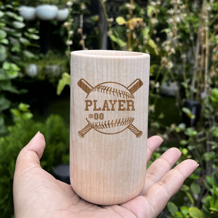 Personalized Baseball Player Name and Number Wine Beer Mug