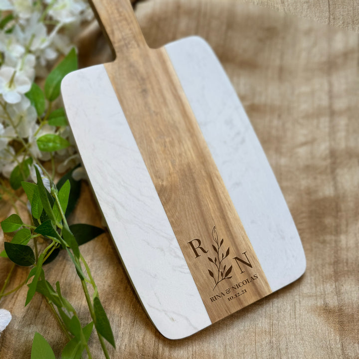 Personalized Monogrammed Cheese Board Bridal Shower Gift