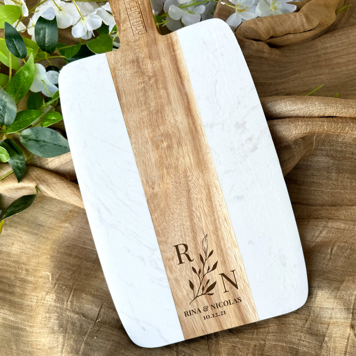 Personalized Monogrammed Cheese Board Bridal Shower Gift