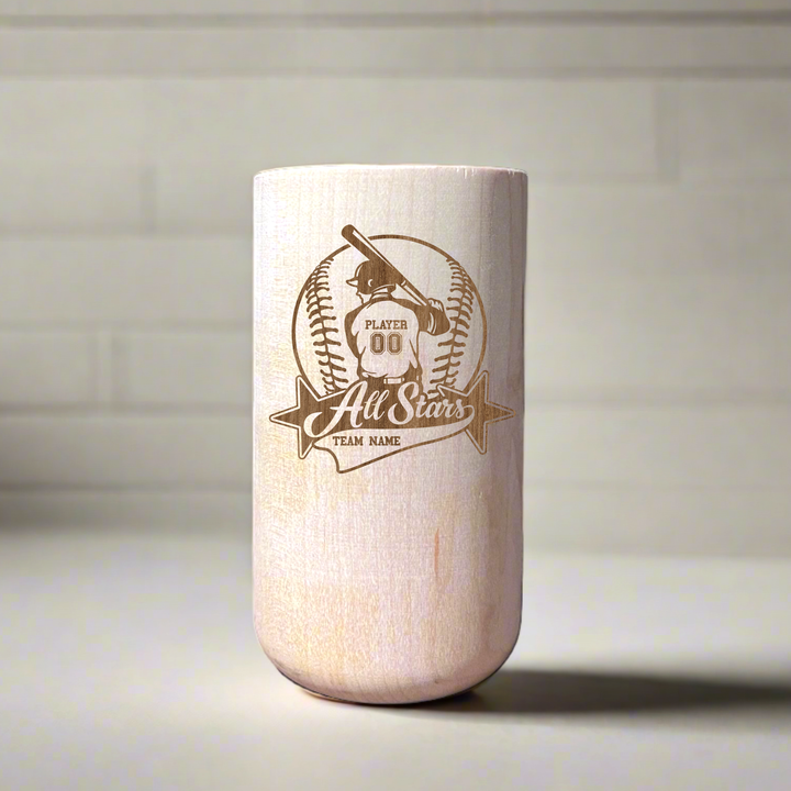 Personalized Engraved Baseball Bat Beer Mug with Team, Player Name and Team Number