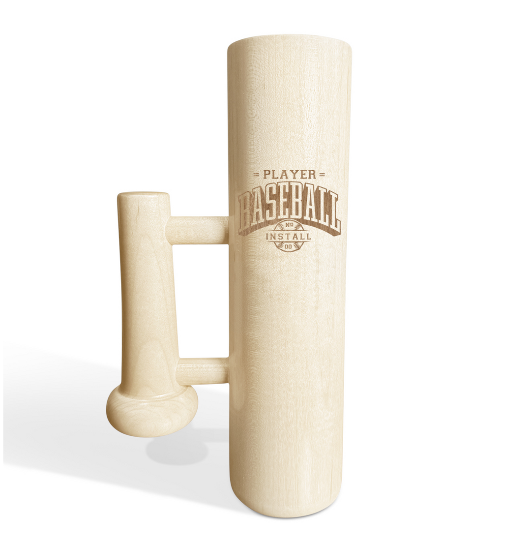 Personalized Baseball Bat Beer Mug with Handle - Team Name, Player Name and Number