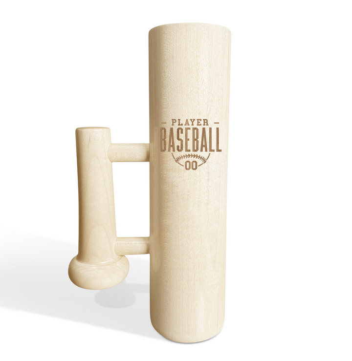 Personalized Baseball Bat Beer Mug with Handle - Player Name and Number