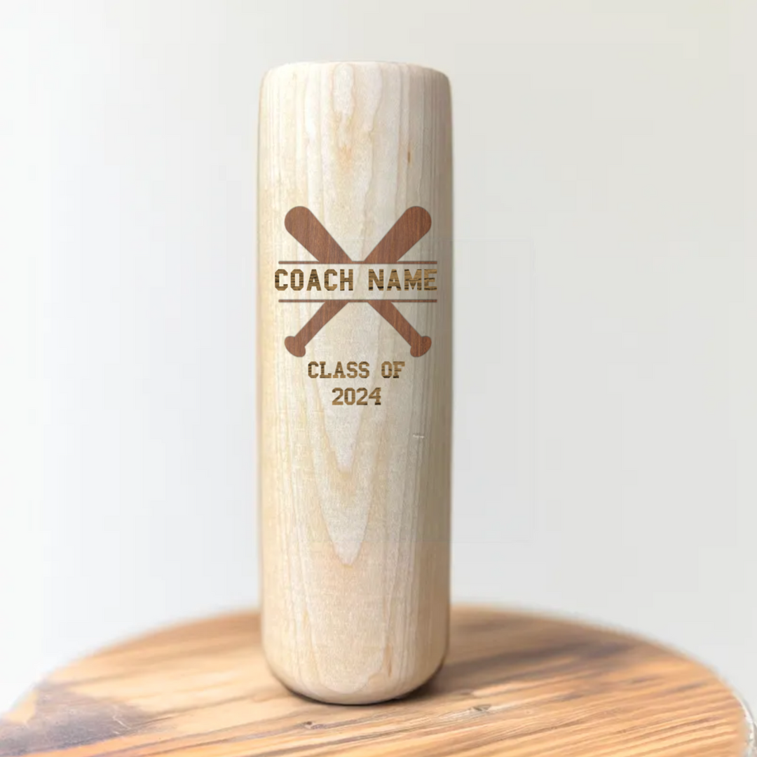 Personalized Coach Name Baseball Bat Beer Mug
