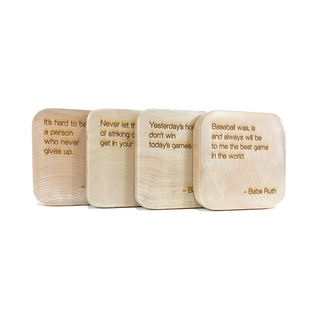 Babe Ruth Quote Coaster Set The Wood Bat Factory